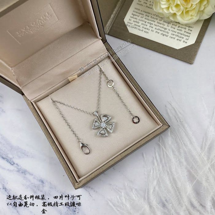 Bvlgari飾品 寶格麗新款925純銀項鏈 花瓣金色項鏈  zgbq3070